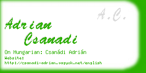 adrian csanadi business card